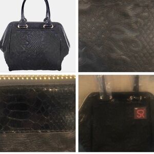 Sondra Roberts Nappa Trapunto w/ Snake Satchel,NWT